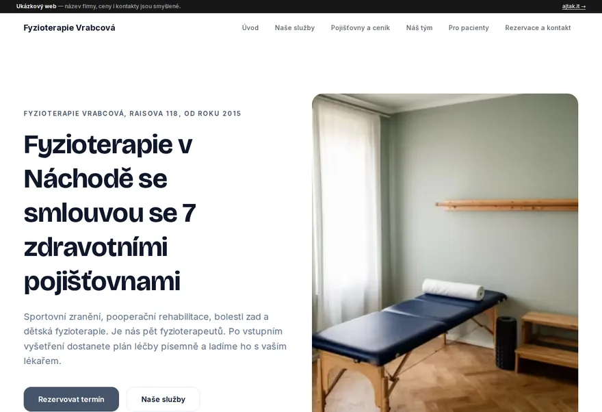 Ukázkový web — Fyzioterapie Vrabcová