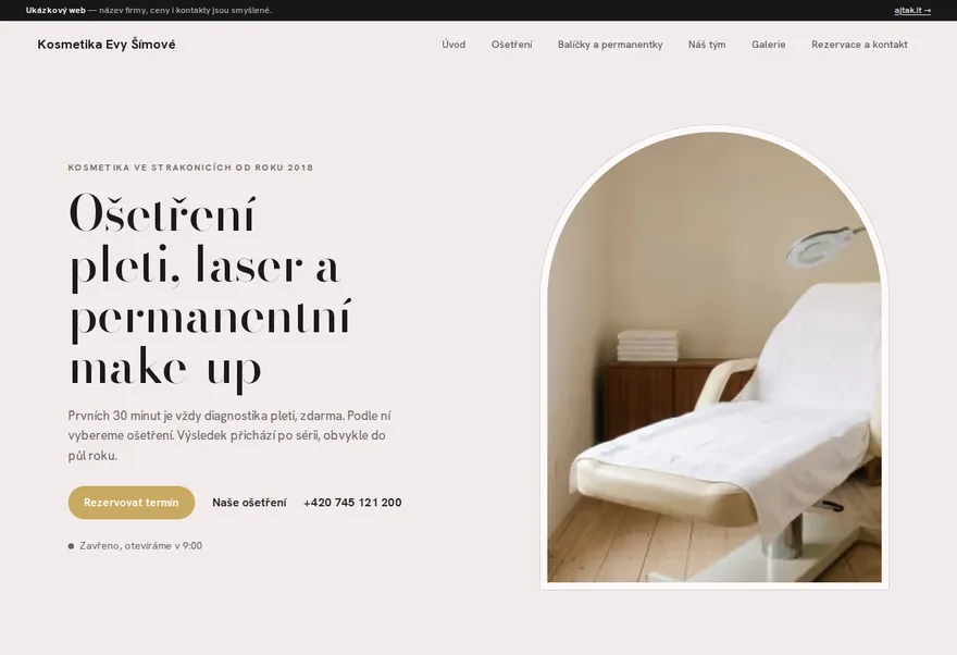 Ukázkový web — Kosmetika Evy Šímové